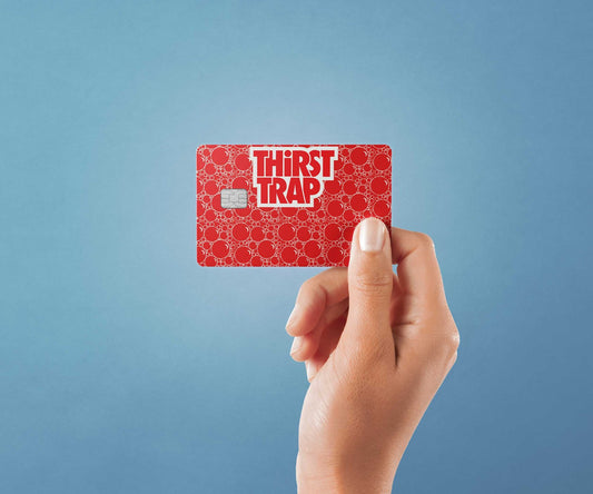 Watercolor thirst trap design | credit card sticker | small chip | credit card skin for nursery and home wall decor.