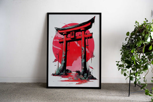 torii gates Asian Style Poster | Wall Art for Home & Office | High-Quality Print - High-Quality Visual Display