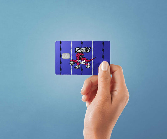 Toronto Raptors Away Hardwood Classics Design | Credit Card Sticker | Small Chip | Credit Card Skin