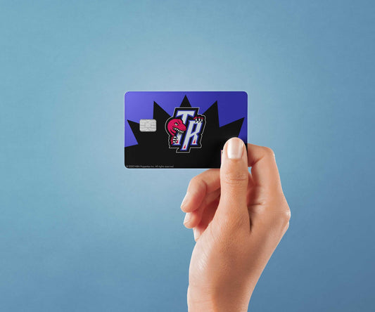 Toronto Raptors Away Warmups Hardwood Classics Design | Credit Card Sticker | Small Chip | Credit Card Skin