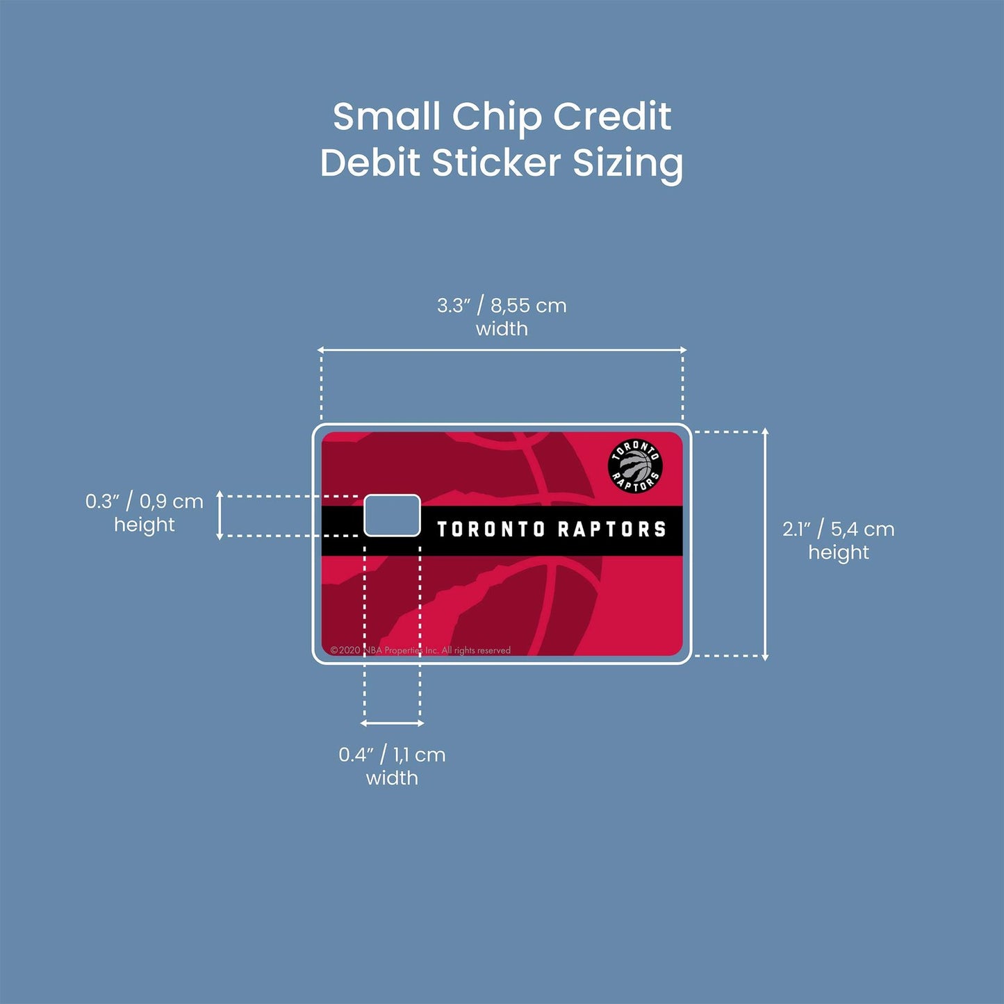 Toronto Raptors Midcourt Design | Credit Card Sticker | Small Chip | Credit Card Skin
