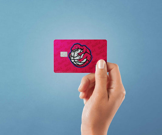 Toronto Raptors Throwback Hardwood Classics Design | Credit Card Sticker | Small Chip | Credit Card Skin