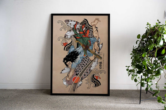 traditionnel Japanese art Asian Style Poster | Wall Art for Home & Office | High-Quality Print - High-Quality Visual Display