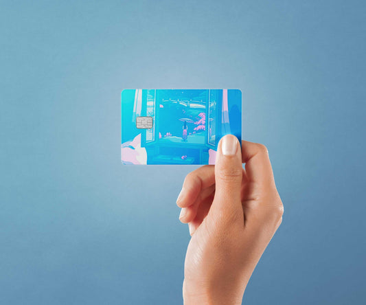 Watercolor true farewell design | credit card sticker | small chip | credit card skin for nursery and home wall decor.