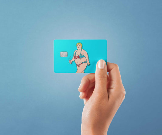 Trump on Vacation Design | Credit Card Sticker | Small Chip | Credit Card Skin