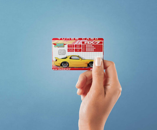 Tuner Card RX7 FD Design | Credit Card Sticker | Small Chip | Credit Card Skin