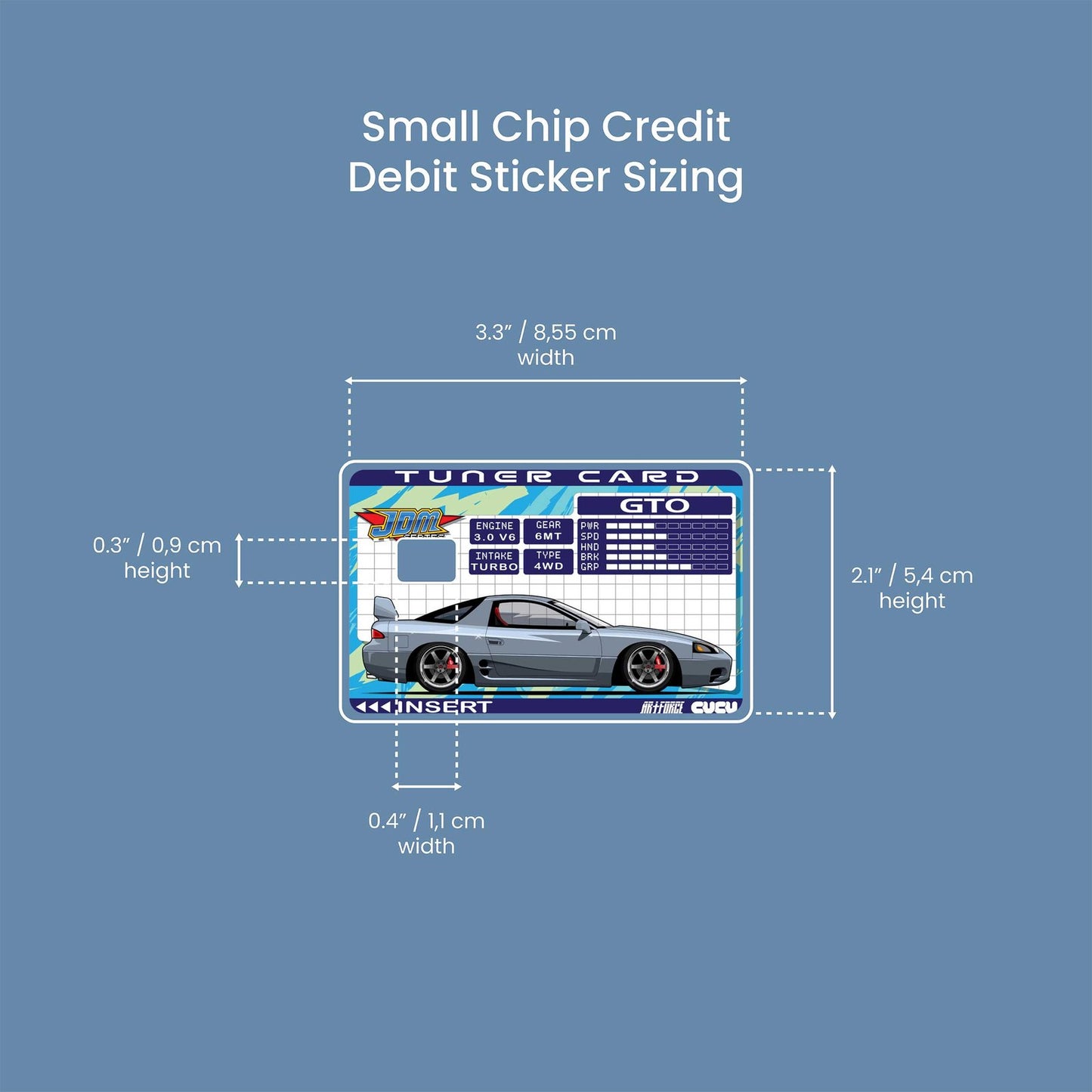Tuner Card Z15 GTO Design | Credit Card Sticker | Small Chip | Credit Card Skin