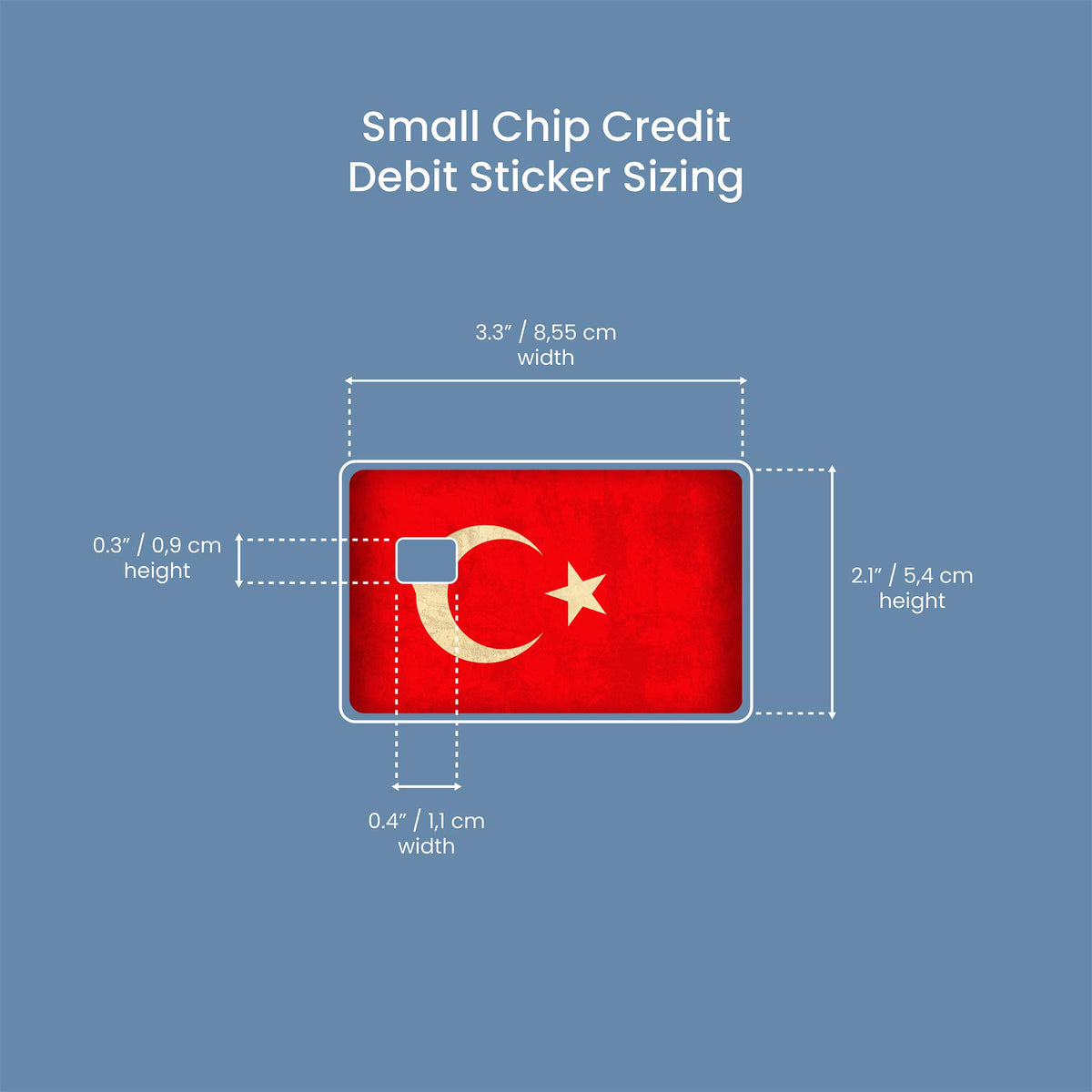 Turkiet - Premium Vinyl Credit Card Skin Cover by Wonderwallsboutique