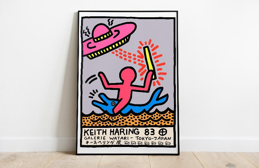 UFO Print Inspired by Keith Haring