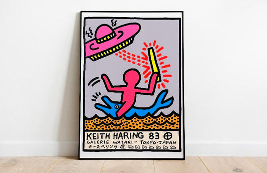 UFO Print Inspired by Keith Haring
