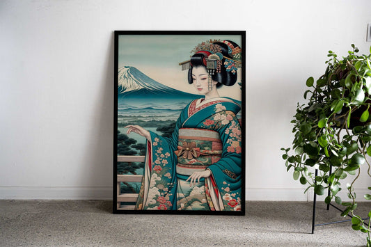 ukiyoe style geisha Asian Style Poster | Wall Art for Home & Office | High-Quality Print - High-Quality Visual Display