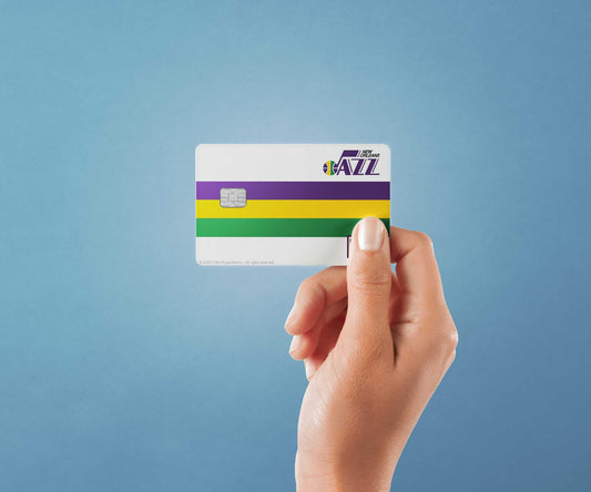 Utah Jazz Throwback Hardwood Classics Design | Credit Card Sticker | Small Chip | Credit Card Skin