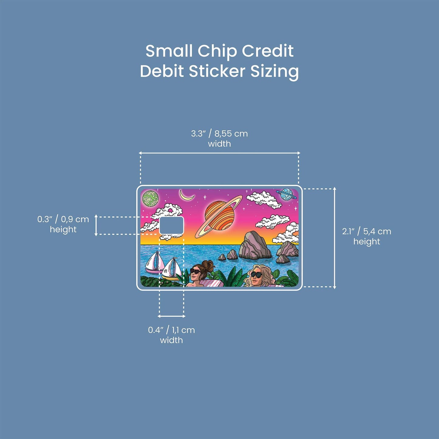 UV Pink Design | Credit Card Sticker | Small Chip | Credit Card Skin