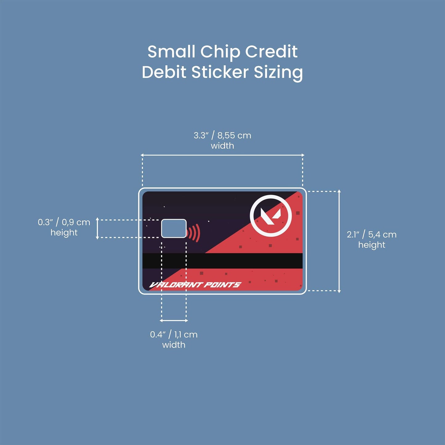 Valorant Points Design | Credit Card Sticker | Small Chip | Credit Card Skin