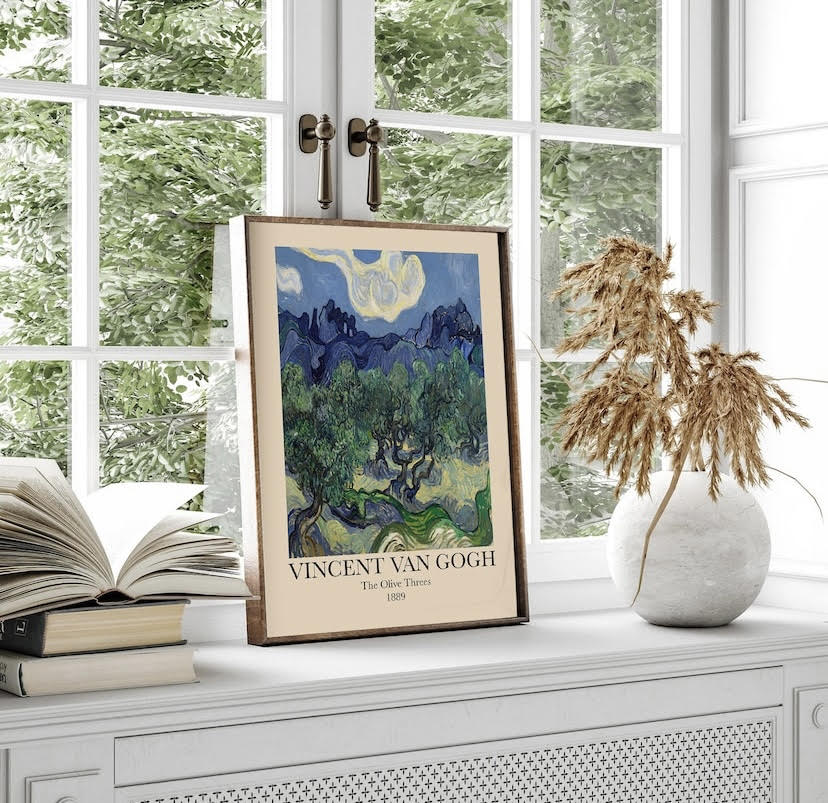 Van Gogh Collection: Set of 3 Art Prints | Starry Night | The Olive Tree | Almond Blossom Poster | Iconic Artist DΓ©cor