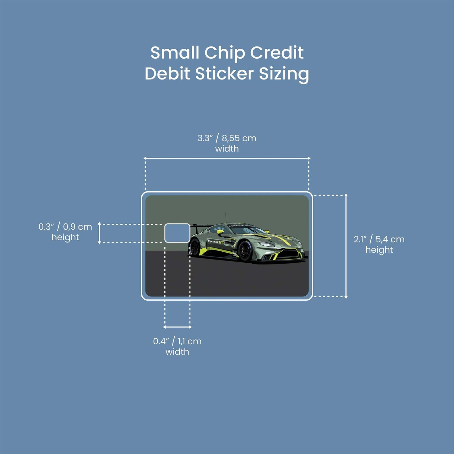 Vantage Design | Credit Card Sticker | Small Chip | Credit Card Skin