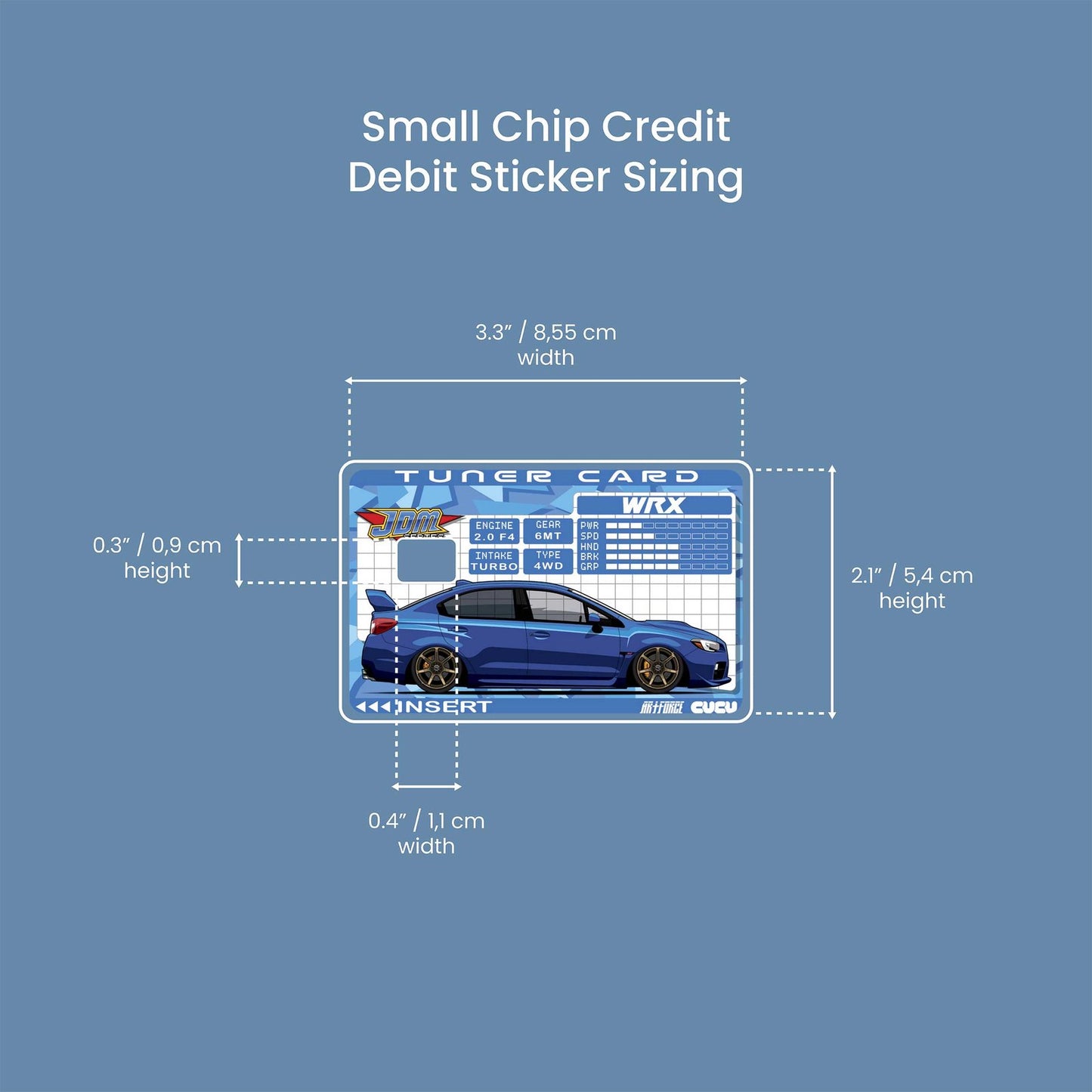 VA WRX Tuner Card Design | Credit Card Sticker | Small Chip | Credit Card Skin