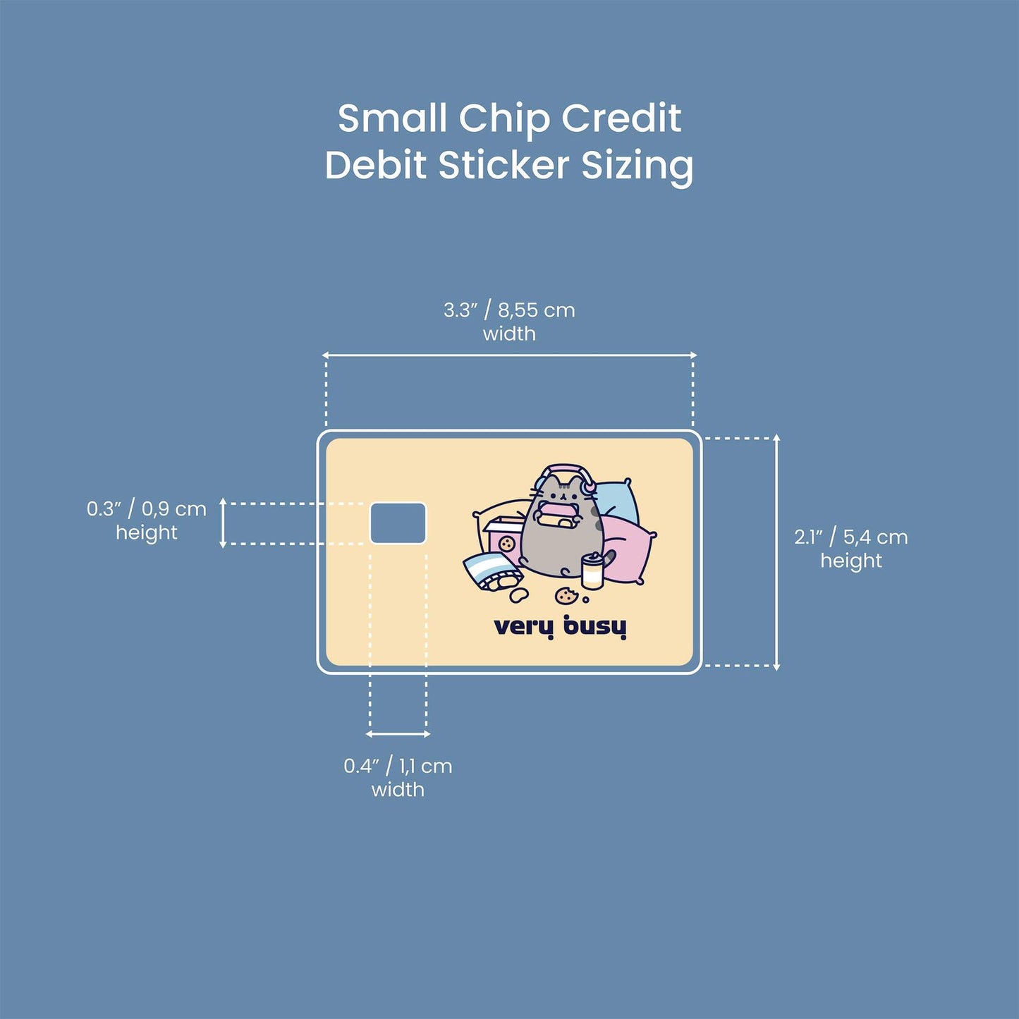 Very Busy Design | Credit Card Sticker | Small Chip | Credit Card Skin