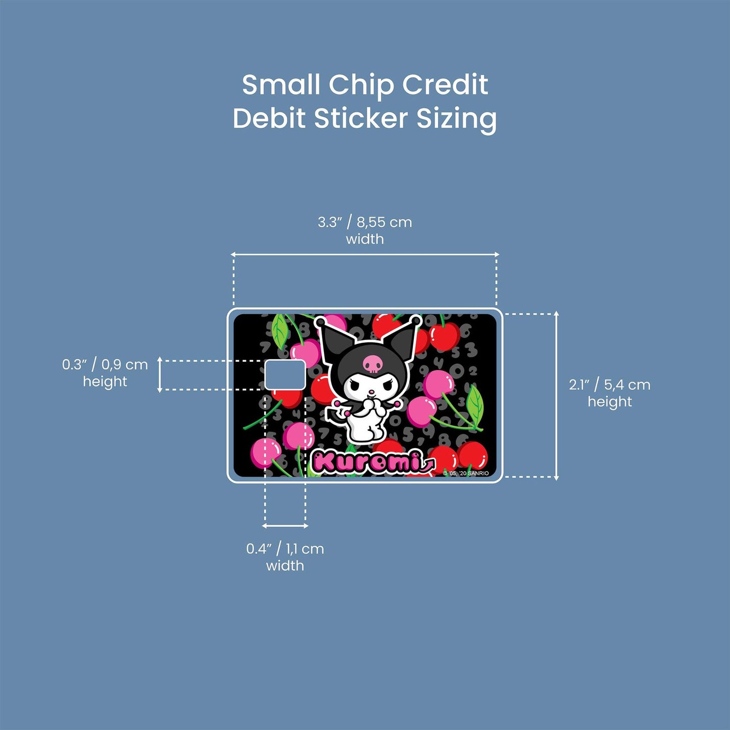 Very Cherry Design | Credit Card Sticker | Small Chip | Credit Card Skin