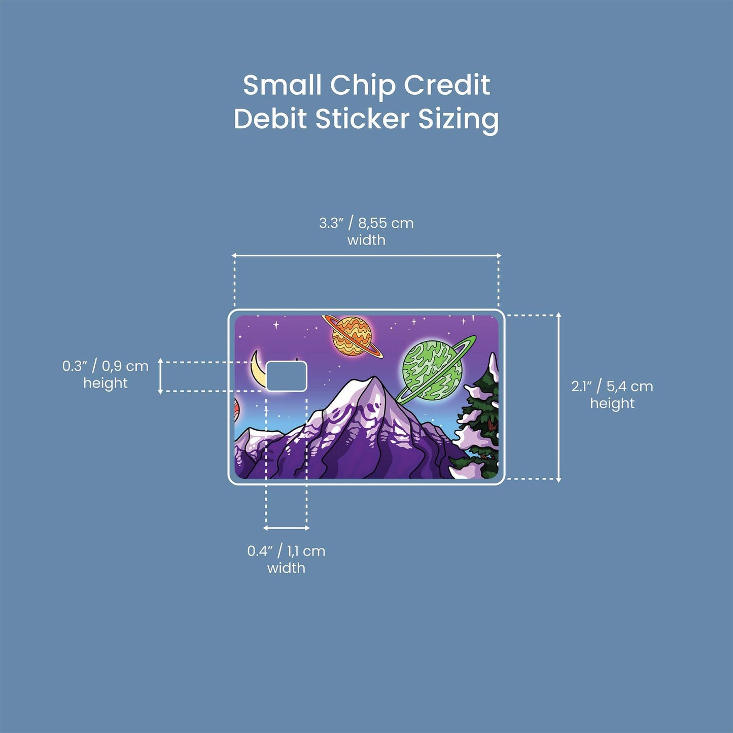 Violet Night Design | Credit Card Sticker | Small Chip | Credit Card Skin