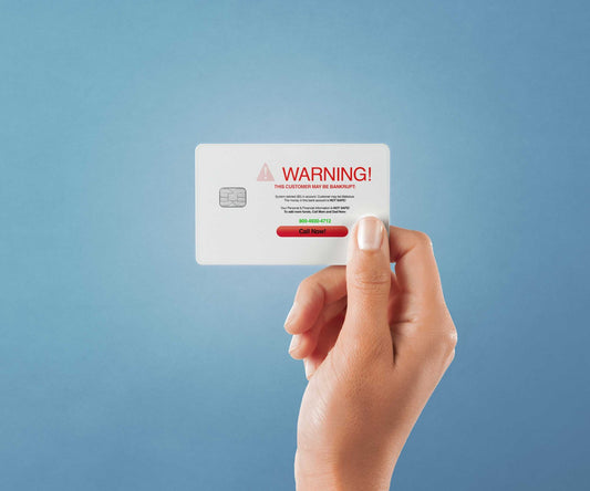 Virus Warning Design | Credit Card Sticker | Small Chip | Credit Card Skin