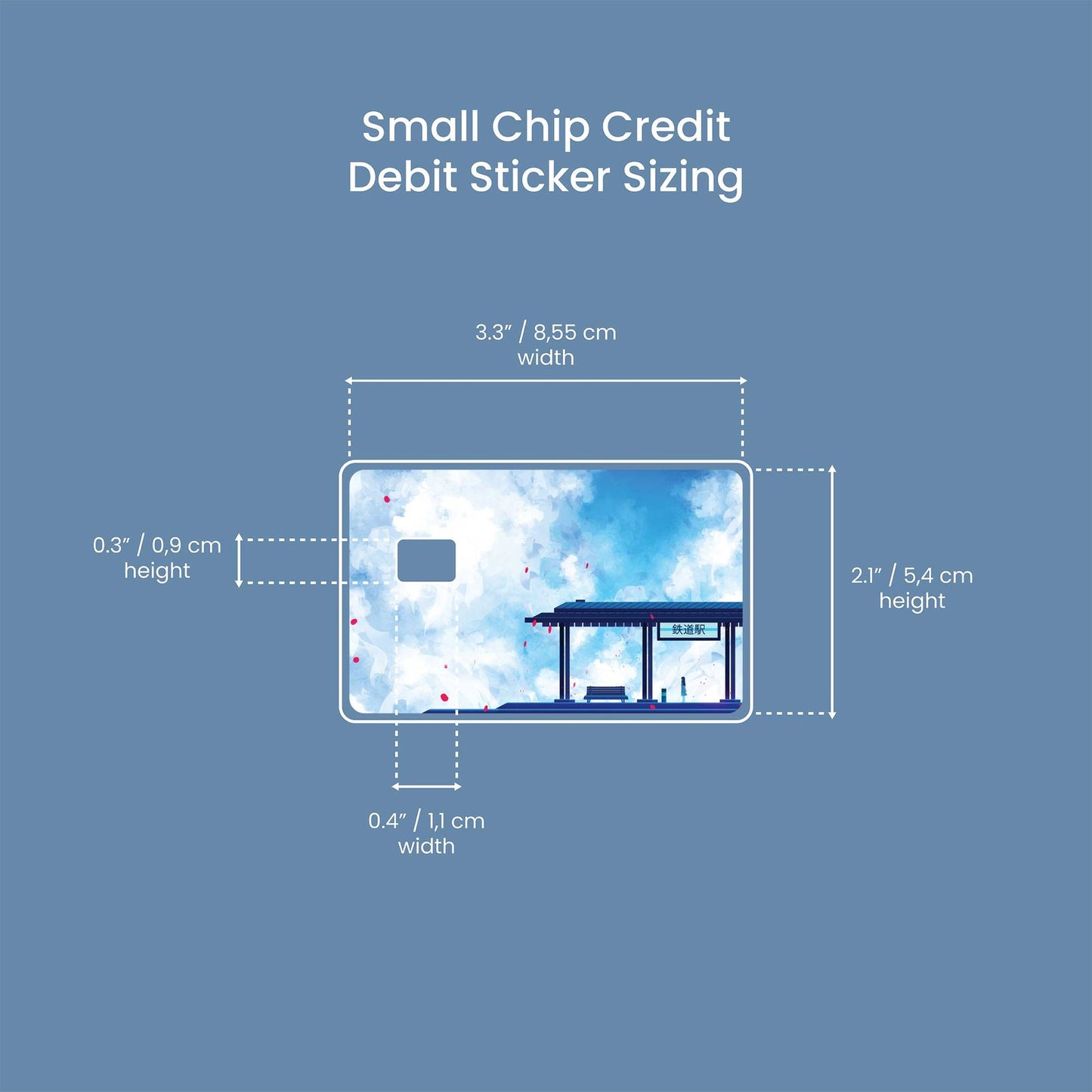 Waiting Design | Credit Card Sticker | Small Chip | Credit Card Skin
