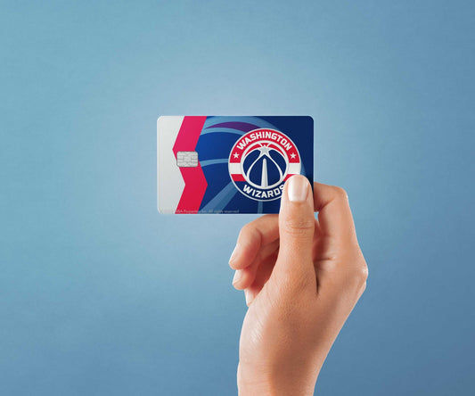 Washington Wizards Crossover Design | Credit Card Sticker | Small Chip | Credit Card Skin
