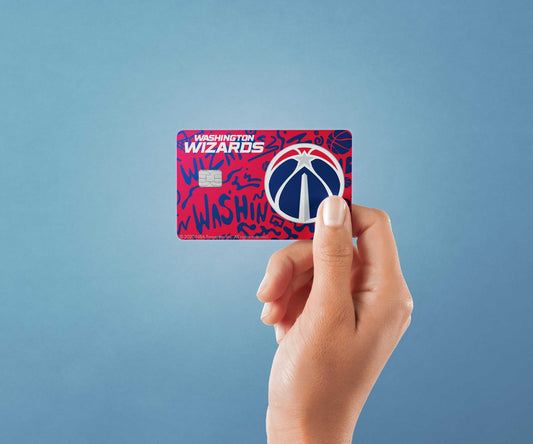 Washington Wizards Team Mural Design | Credit Card Sticker | Small Chip | Credit Card Skin