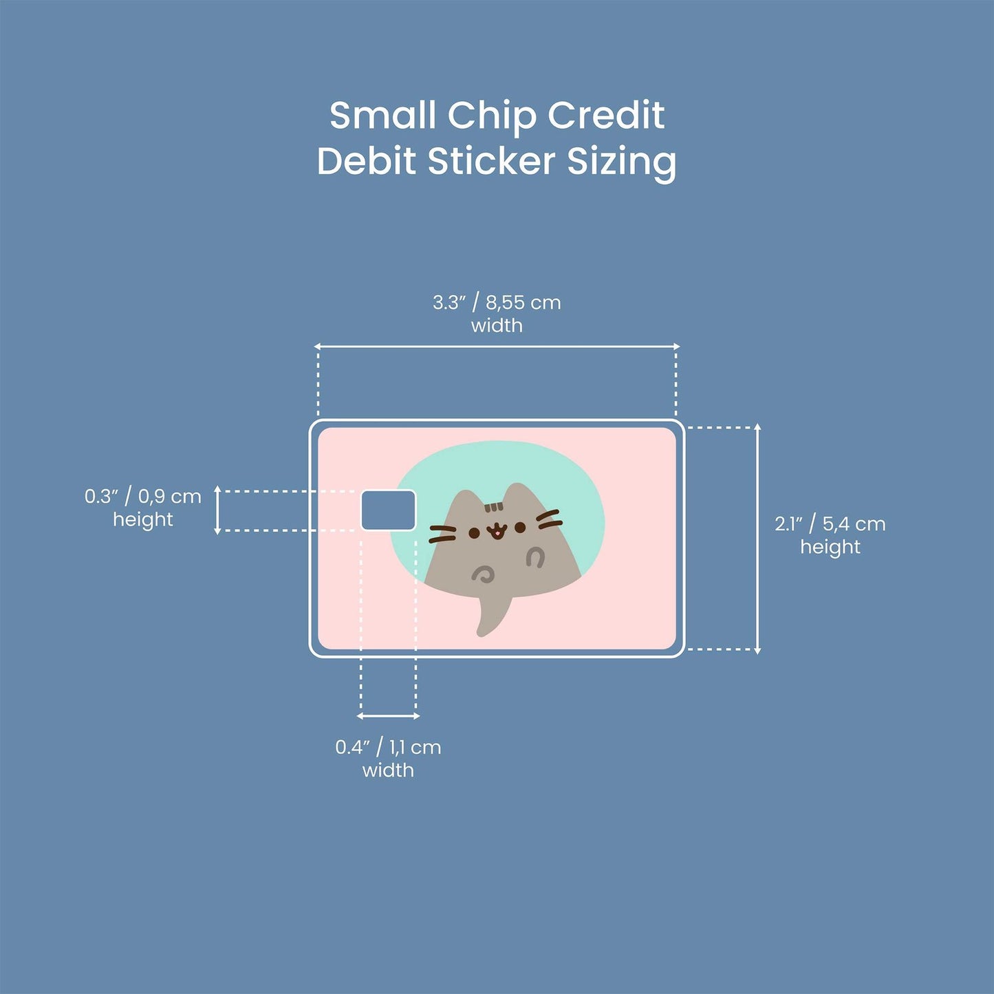 Wave Hi Design | Credit Card Sticker | Small Chip | Credit Card Skin