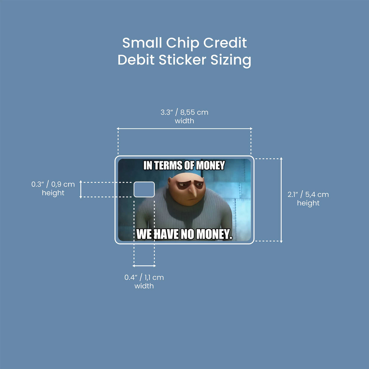 We Have No Money - Premium Vinyl Credit Card Skin Cover by Wonderwallsboutique