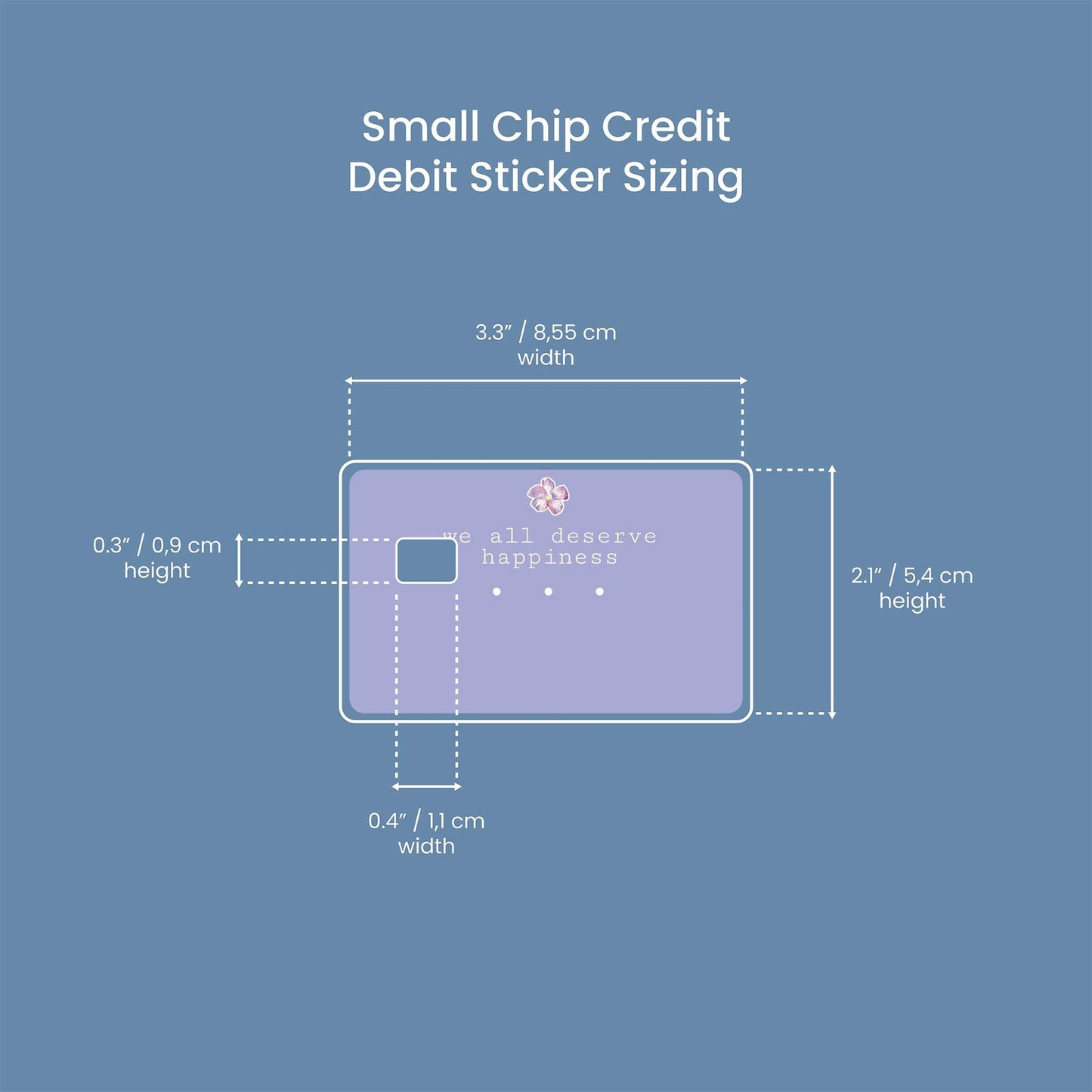 We All Deserve Happiness Design | Credit Card Sticker | Small Chip | Credit Card Skin