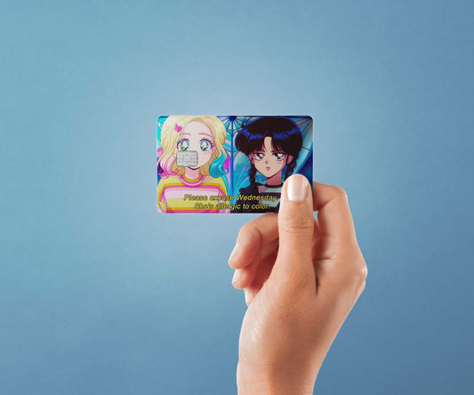 Wednesday and Enid Design | Credit Card Sticker | Small Chip | Credit Card Skin