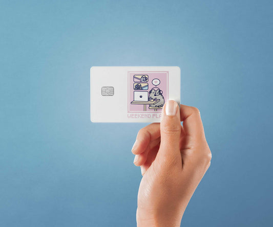 Weekend Plans Design | Credit Card Sticker | Small Chip | Credit Card Skin
