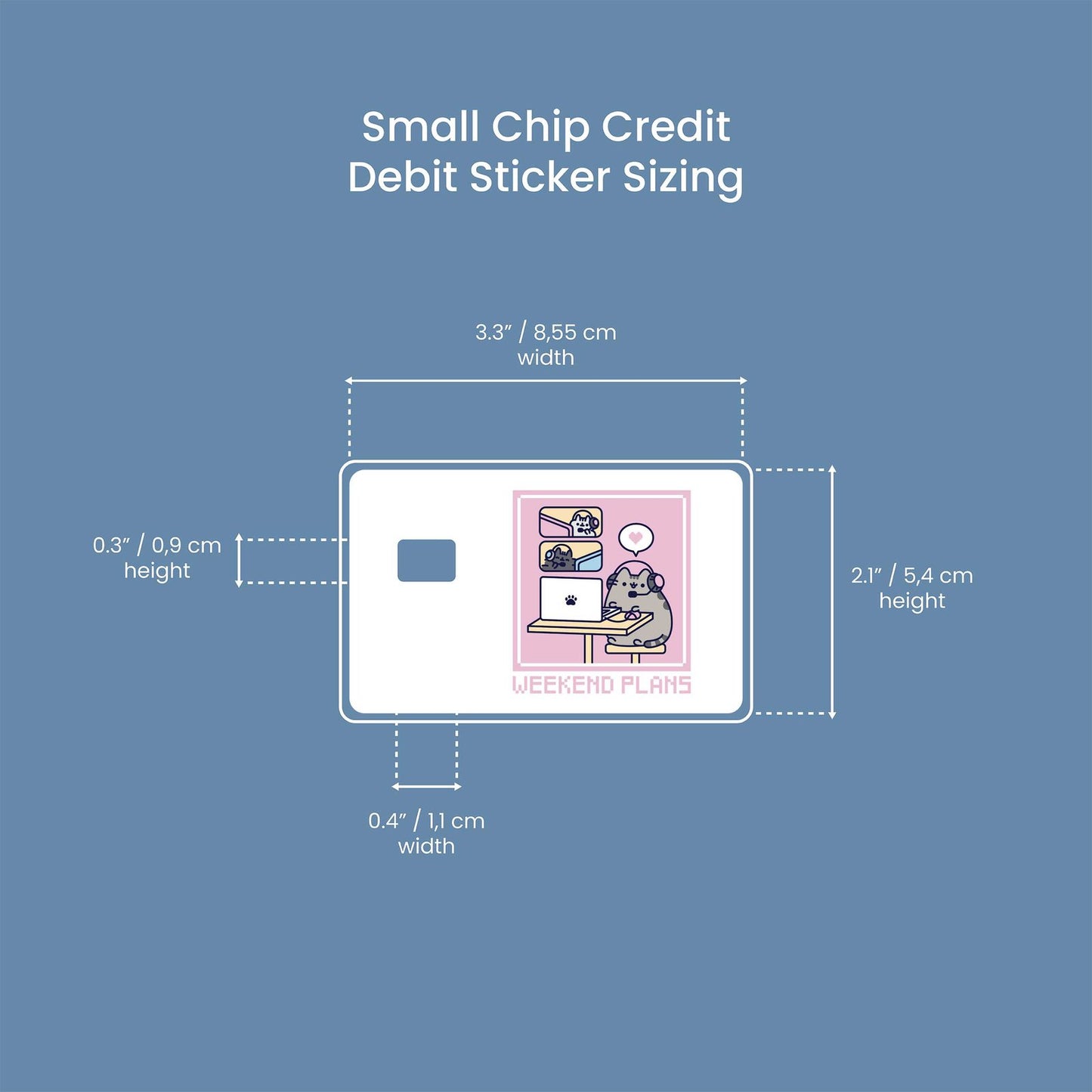 Weekend Plans Design | Credit Card Sticker | Small Chip | Credit Card Skin