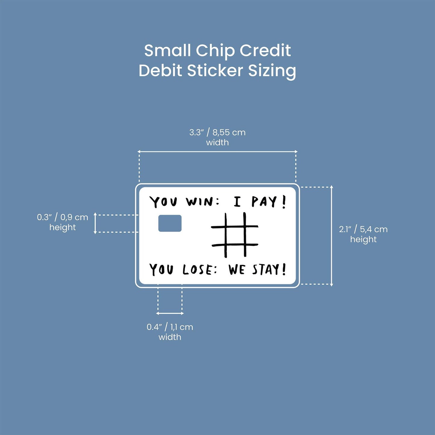 We Stay Design | Credit Card Sticker | Small Chip | Credit Card Skin