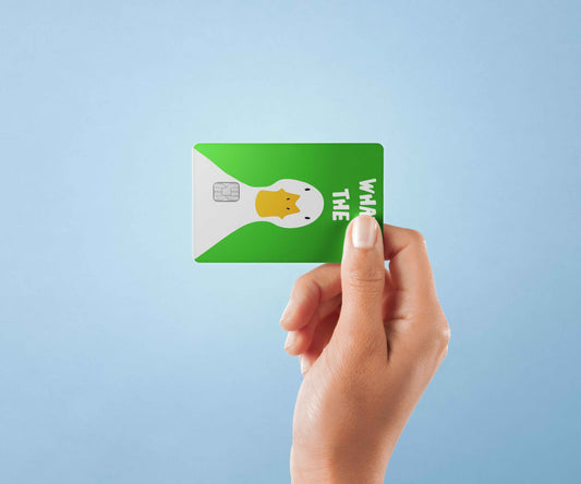 What The Duck - Premium Vinyl Credit Card Skin Cover by Wonderwallsboutique