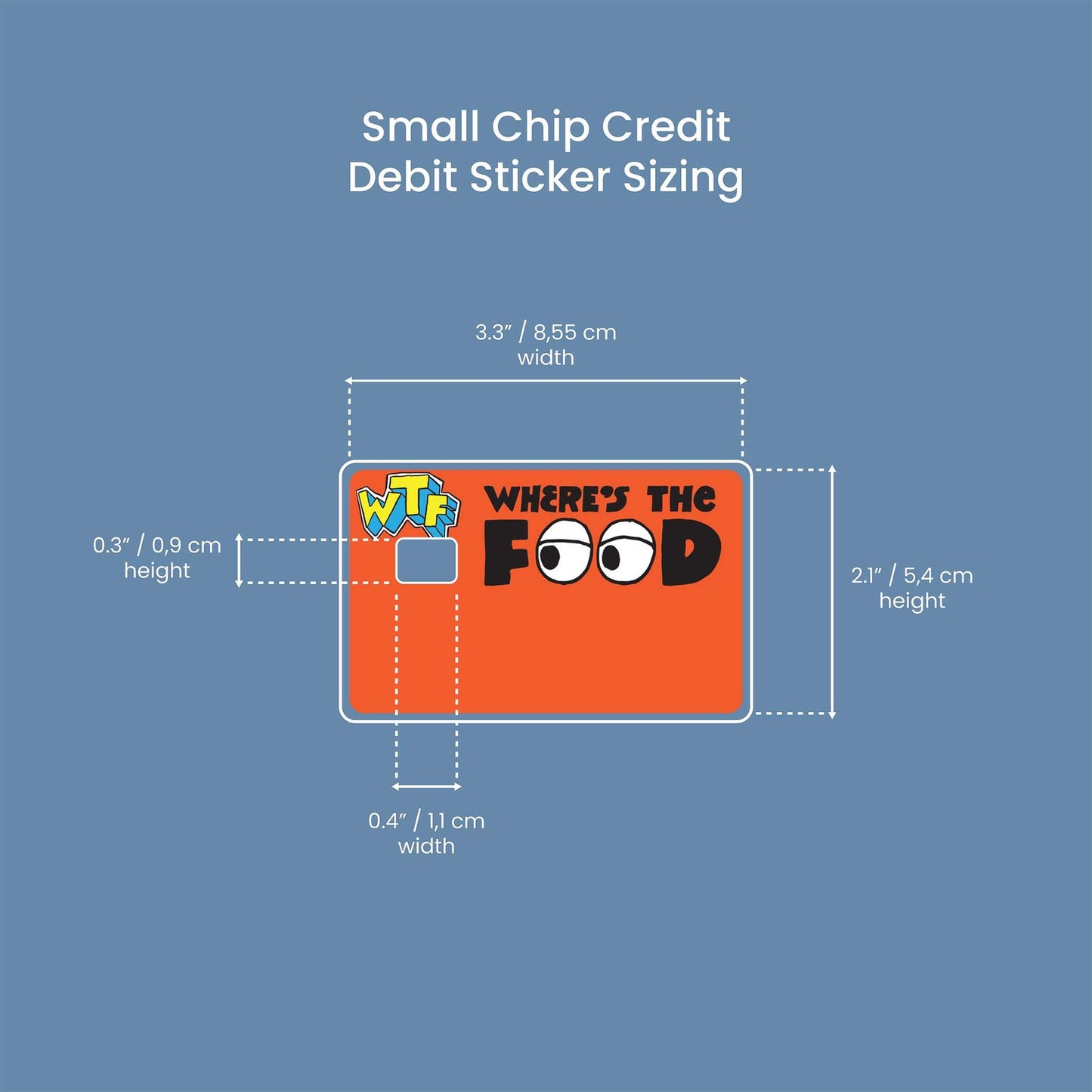 Where’s the Food Design | Credit Card Sticker | Small Chip | Credit Card Skin