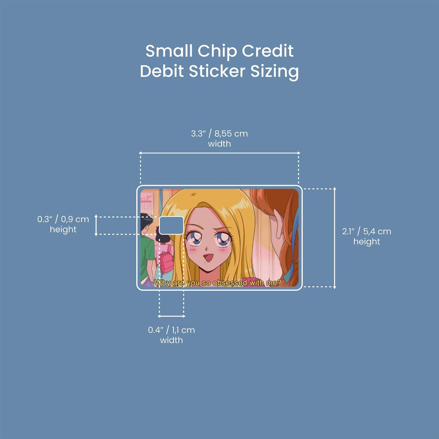 Why Are You Obsessed with Me Design | Credit Card Sticker | Small Chip | Credit Card Skin