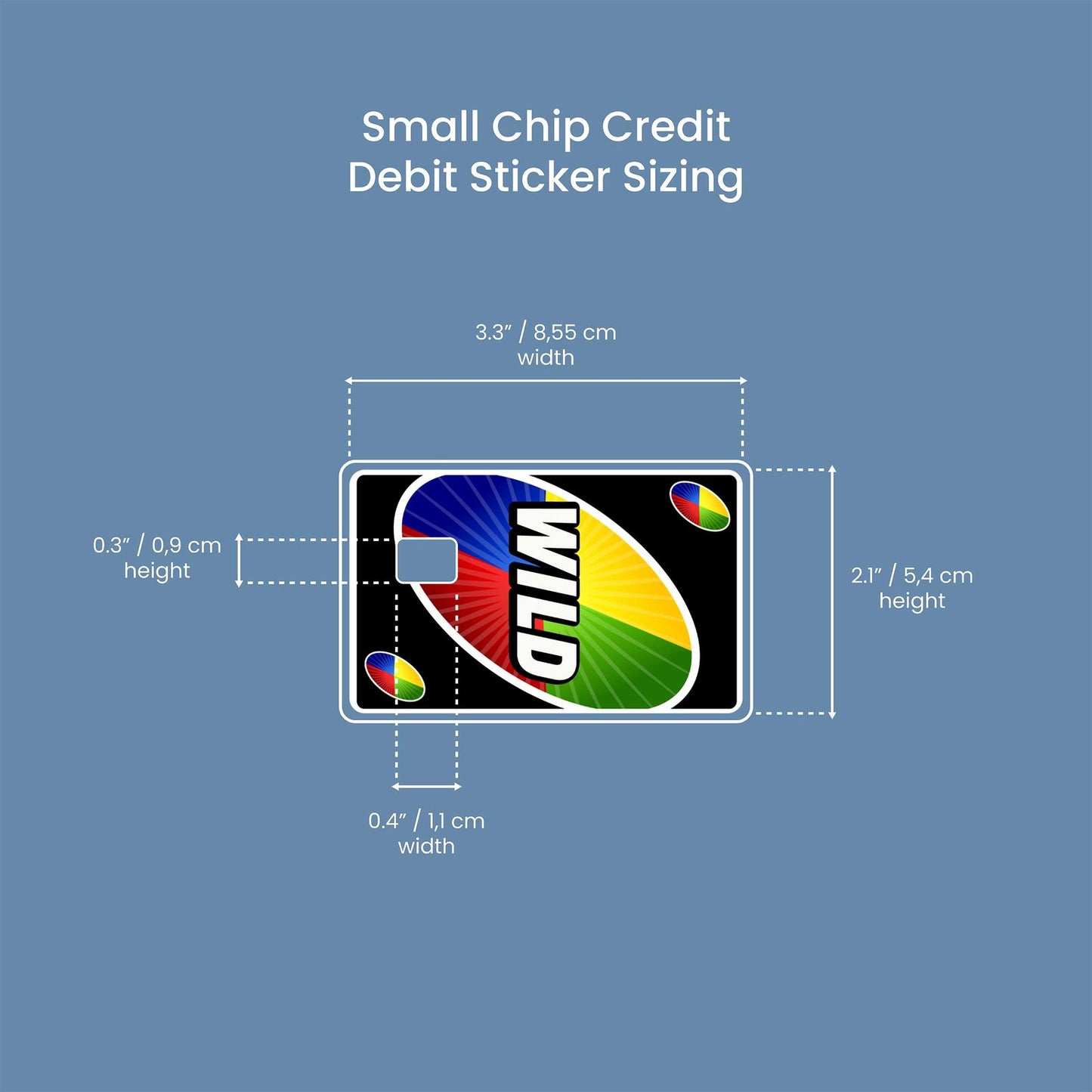 Wild Card Design | Credit Card Sticker | Small Chip | Credit Card Skin