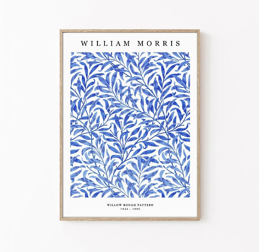 William Morris Blue Willow Branch Artwork