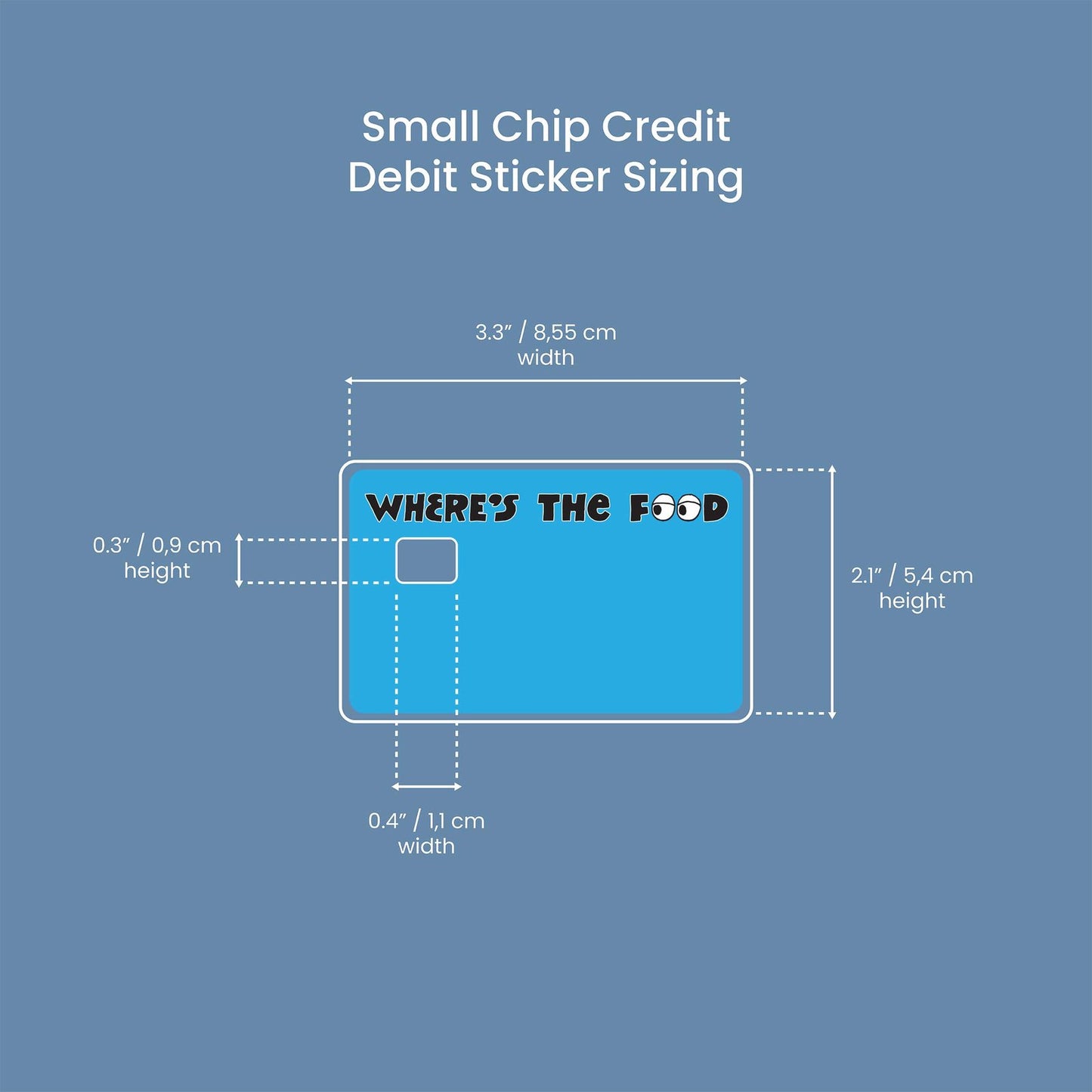 WTFood Design | Credit Card Sticker | Small Chip | Credit Card Skin