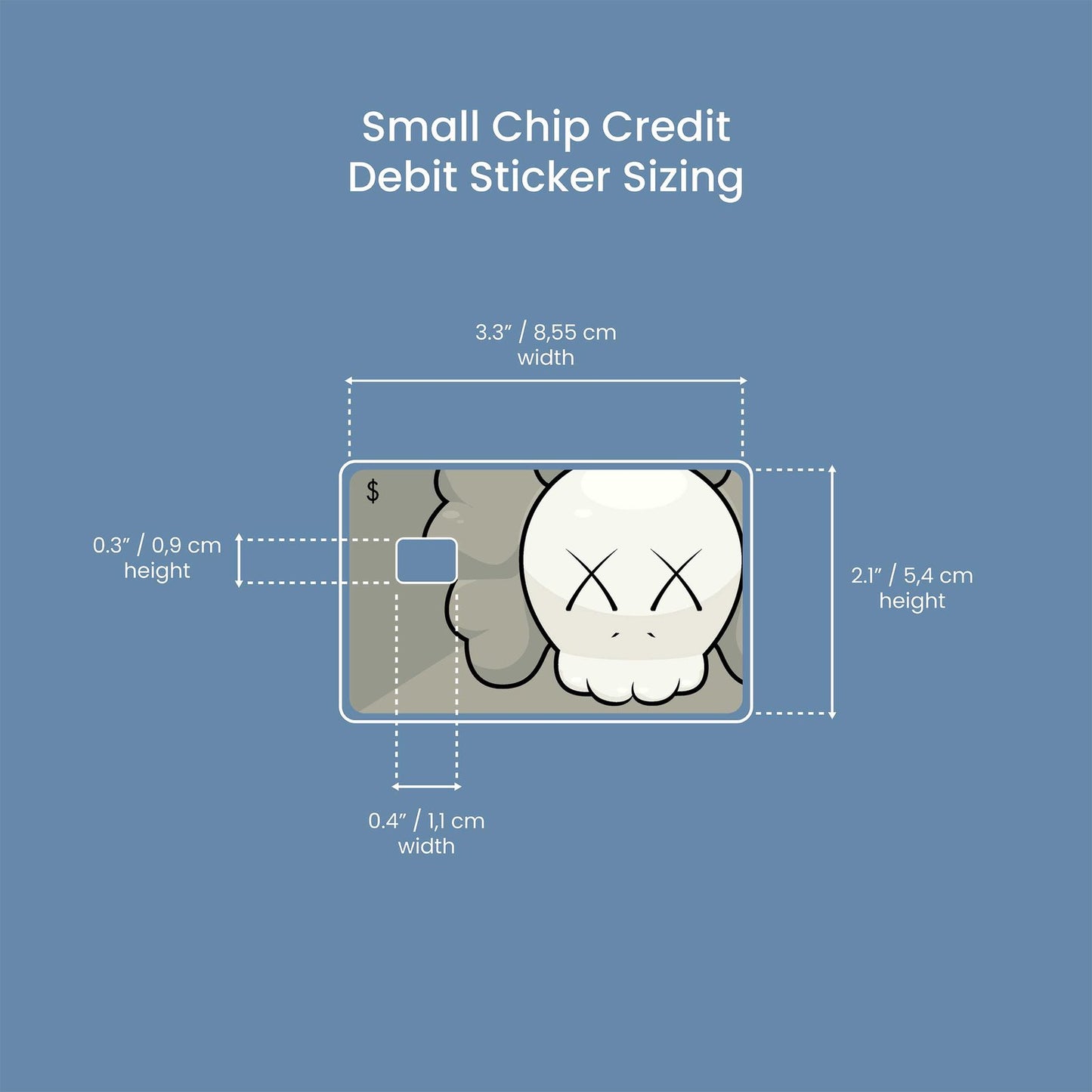 XX Beige Design | Credit Card Sticker | Small Chip | Credit Card Skin