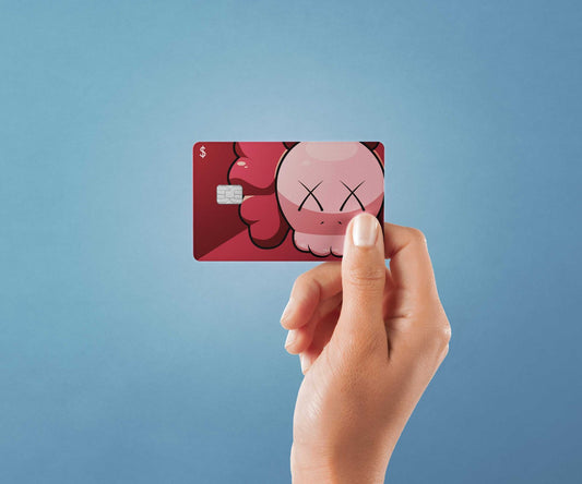 XX Red Design | Credit Card Sticker | Small Chip | Credit Card Skin
