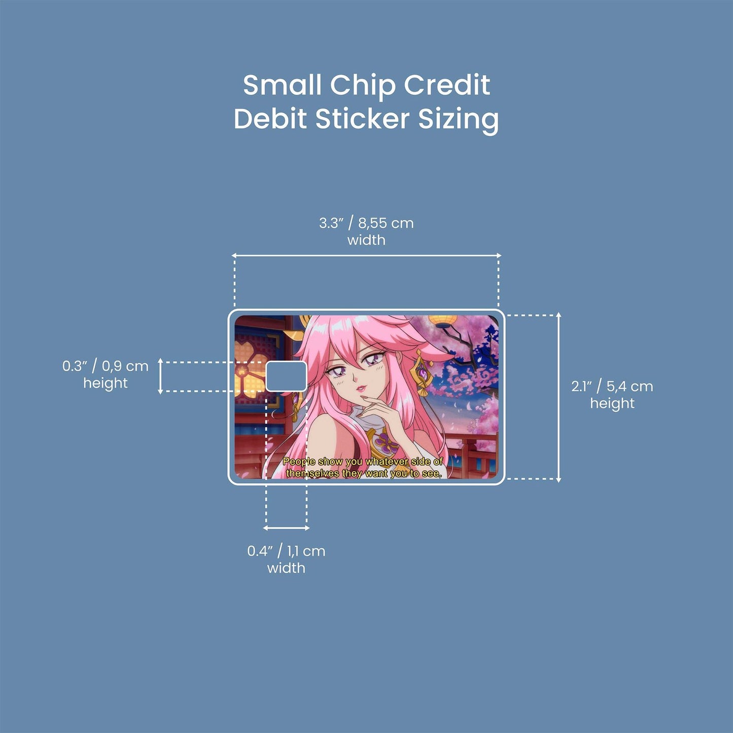 Yae Miko Design | Credit Card Sticker | Small Chip | Credit Card Skin