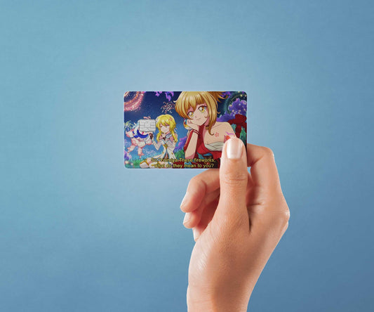 Yoimiya Fireworks Are Forever Design | Credit Card Sticker | Small Chip | Credit Card Skin