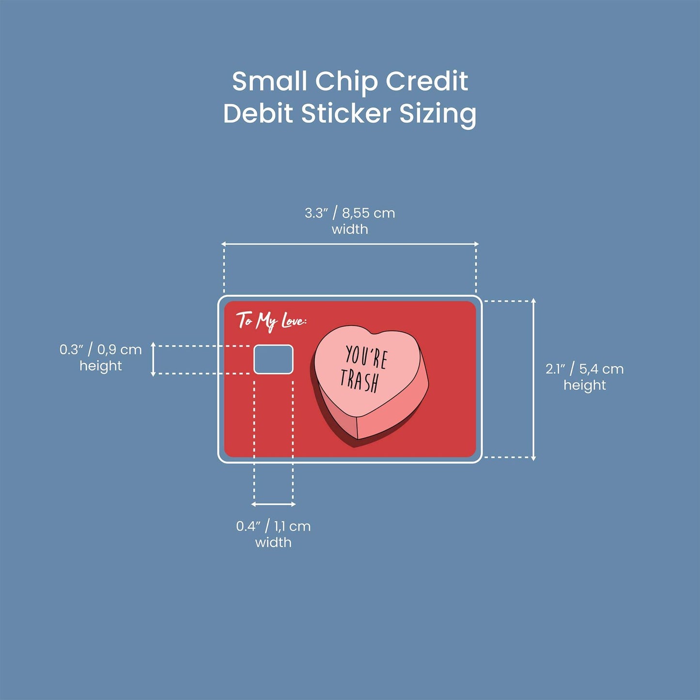 You’re Trash Design | Credit Card Sticker | Small Chip | Credit Card Skin