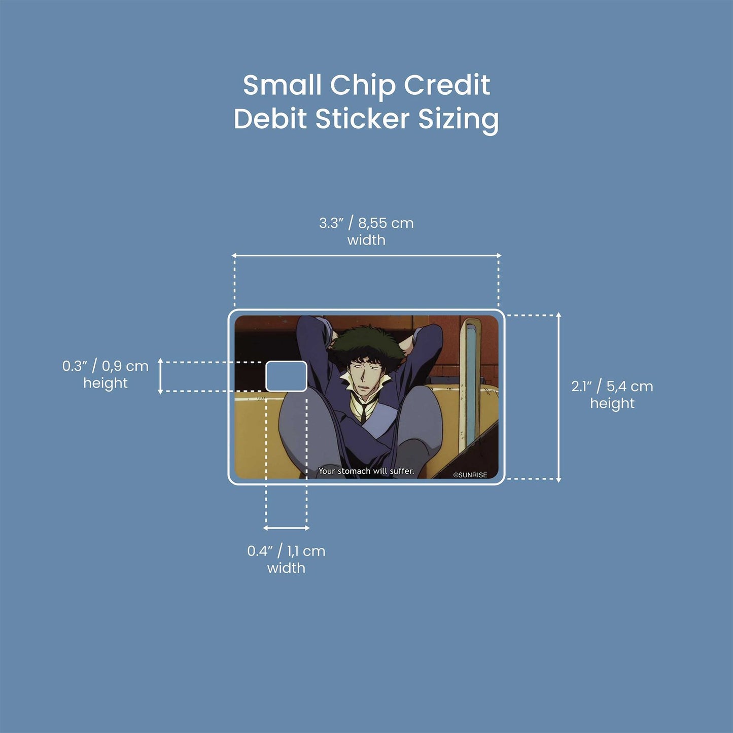 Your Stomach Will Suffer Design | Credit Card Sticker | Small Chip | Credit Card Skin