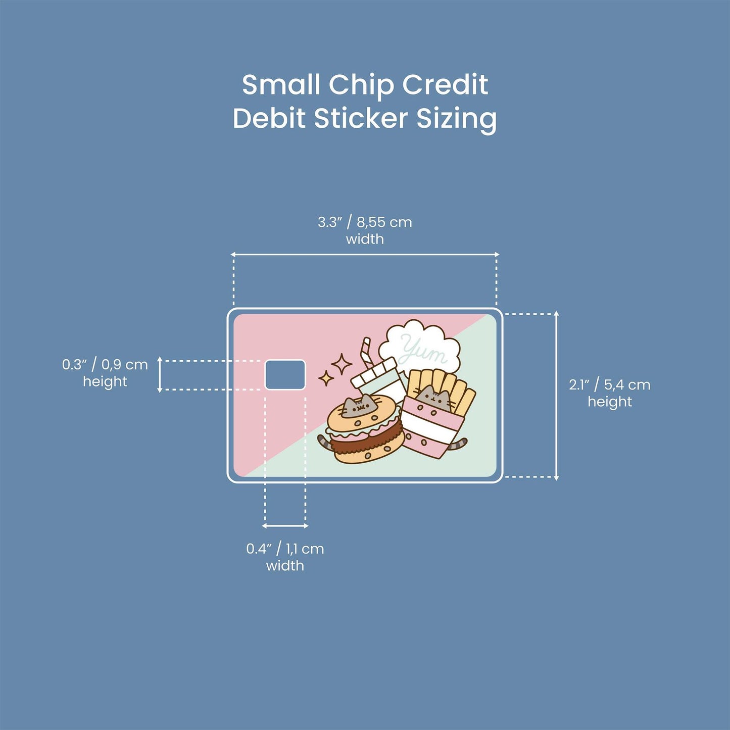 Yum Combo Design | Credit Card Sticker | Small Chip | Credit Card Skin
