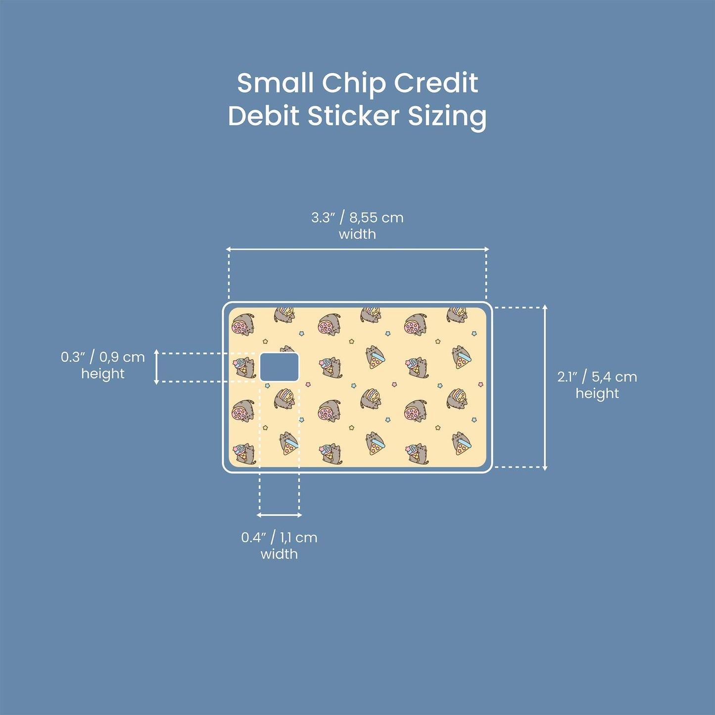 Yum Pattern Yellow Design | Credit Card Sticker | Small Chip | Credit Card Skin