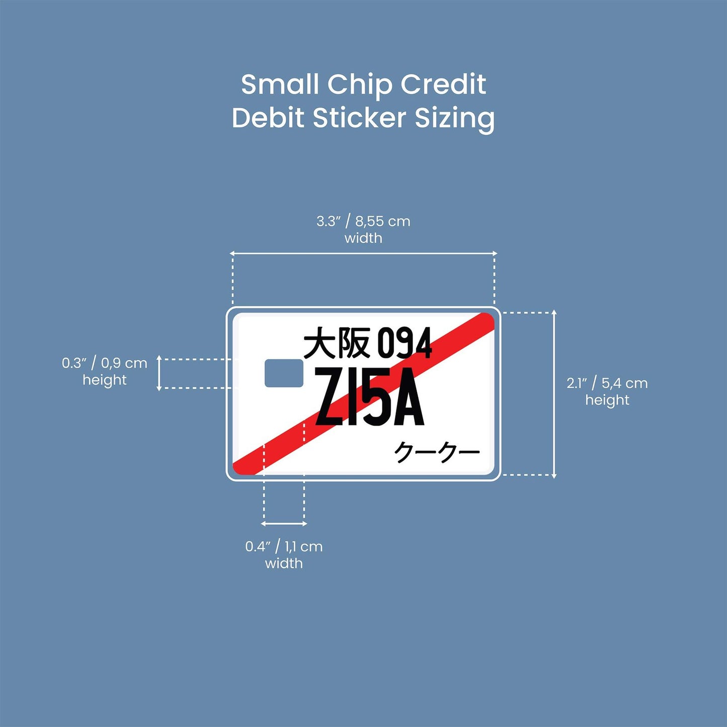 Z15A Design | Credit Card Sticker | Small Chip | Credit Card Skin